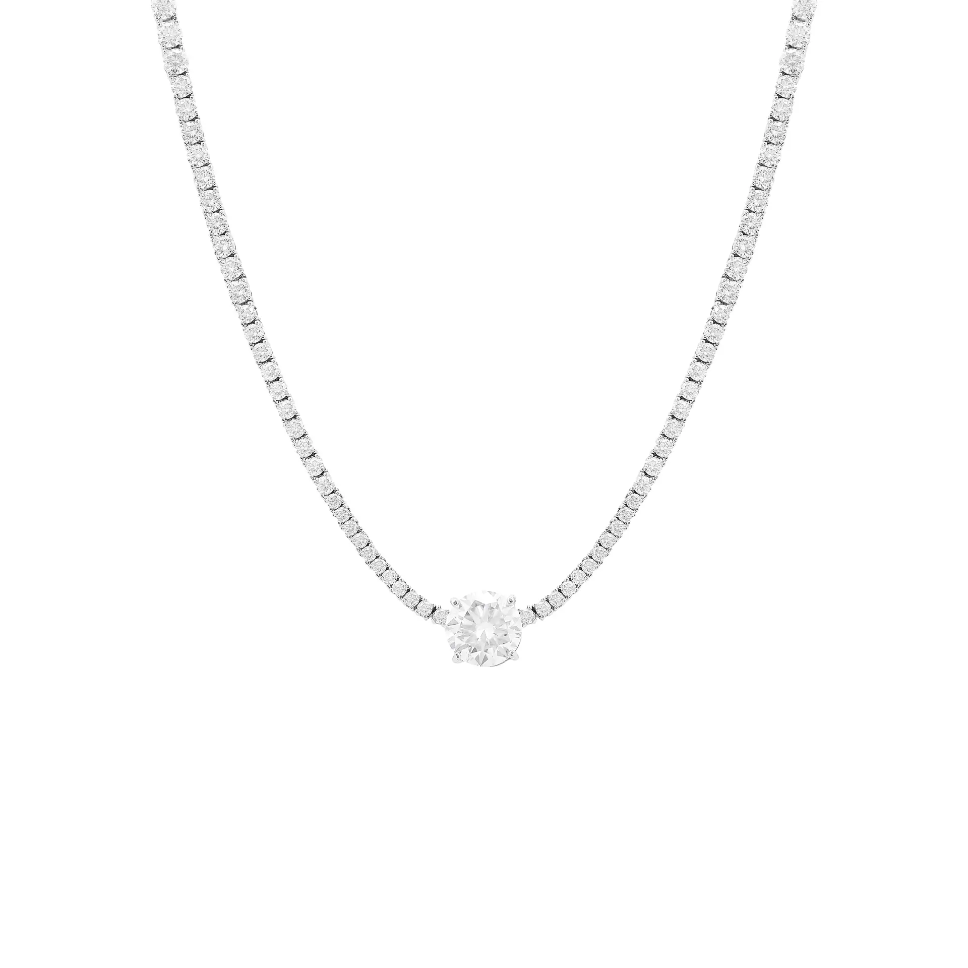 COLAR RIVIERA 4 GARRAS PRATA 925 MOISSANITE