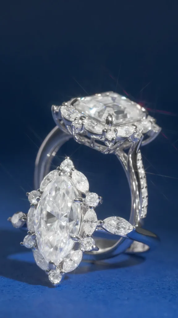 Anel em prata 925 com moissanite Alinare