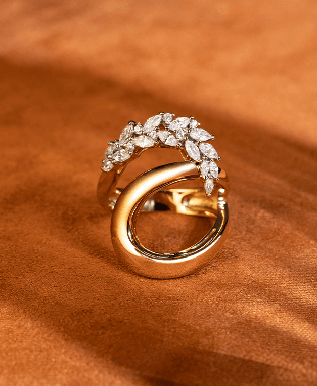 coleção sand desert - anel banhado em ouro 18k