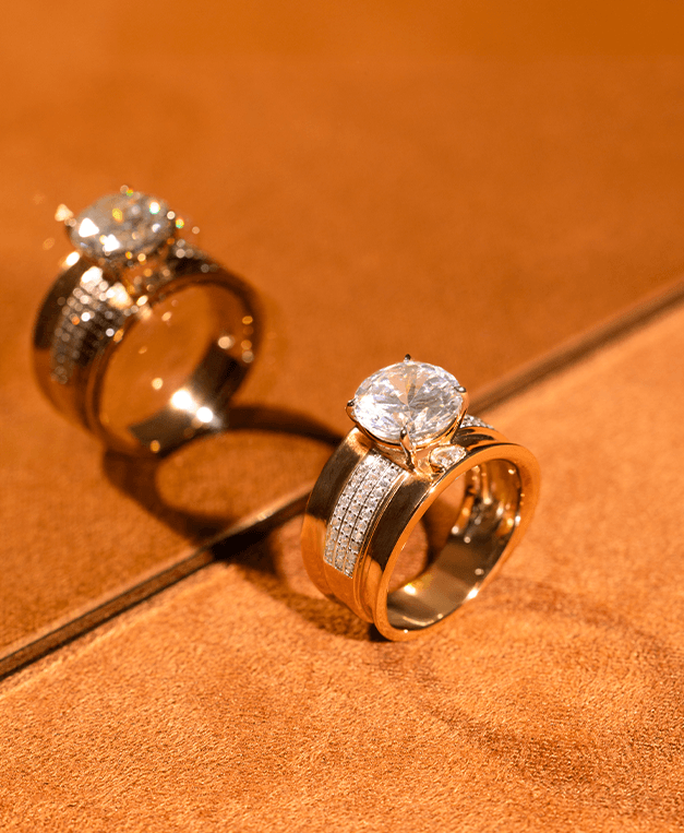 coleção sand desert - anel solitário banhado em ouro 18k